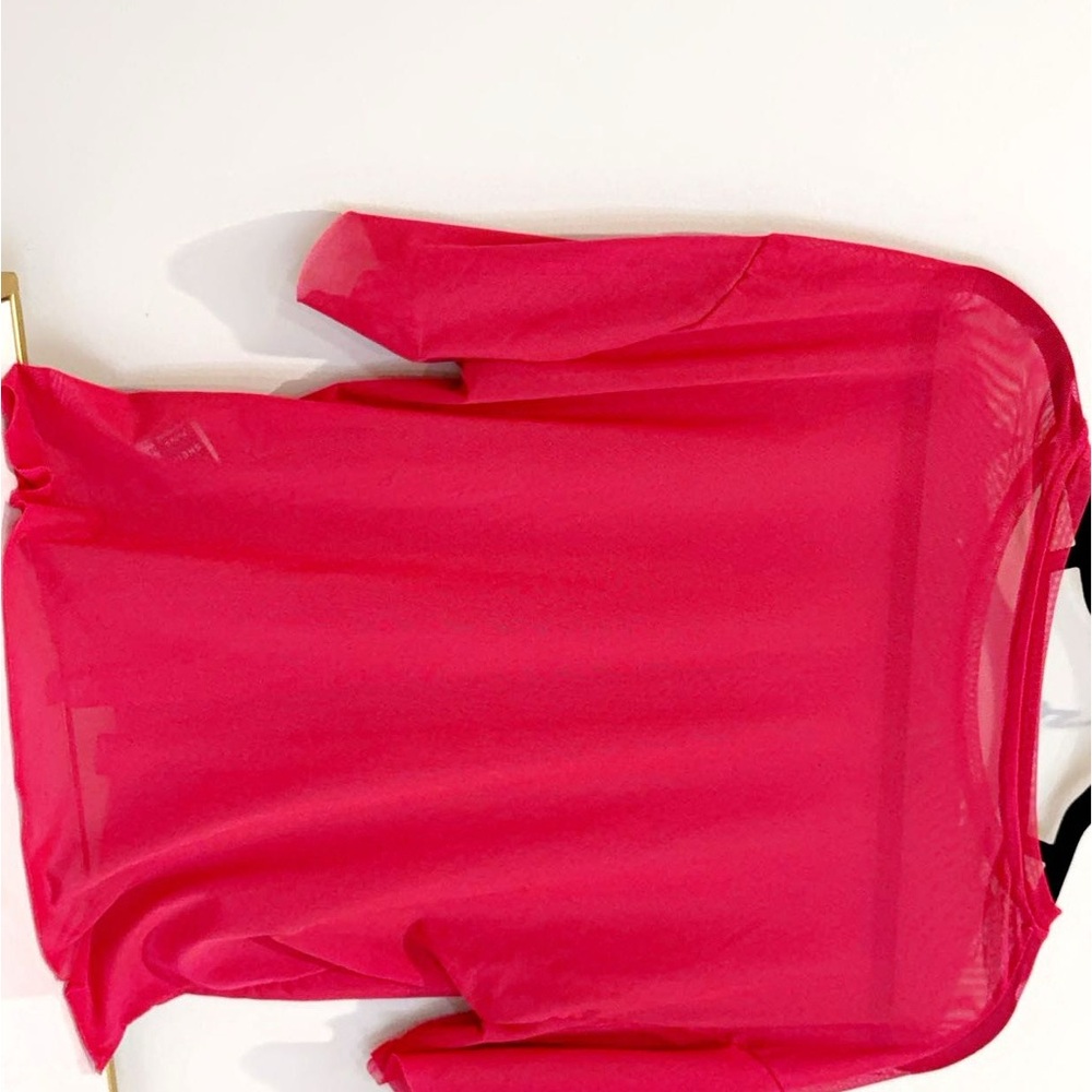 Vibrant Pink Sheer Top